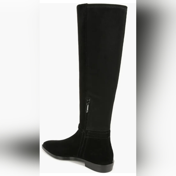 📣 Sam Edleman Clive Black Suede Boots👢Signature Logo Hardware Size 8.5 🆕 😍 - Picture 3 of 10